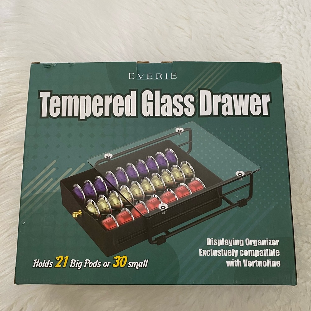 NEW in Box-Everie Tempered Glass Drawer